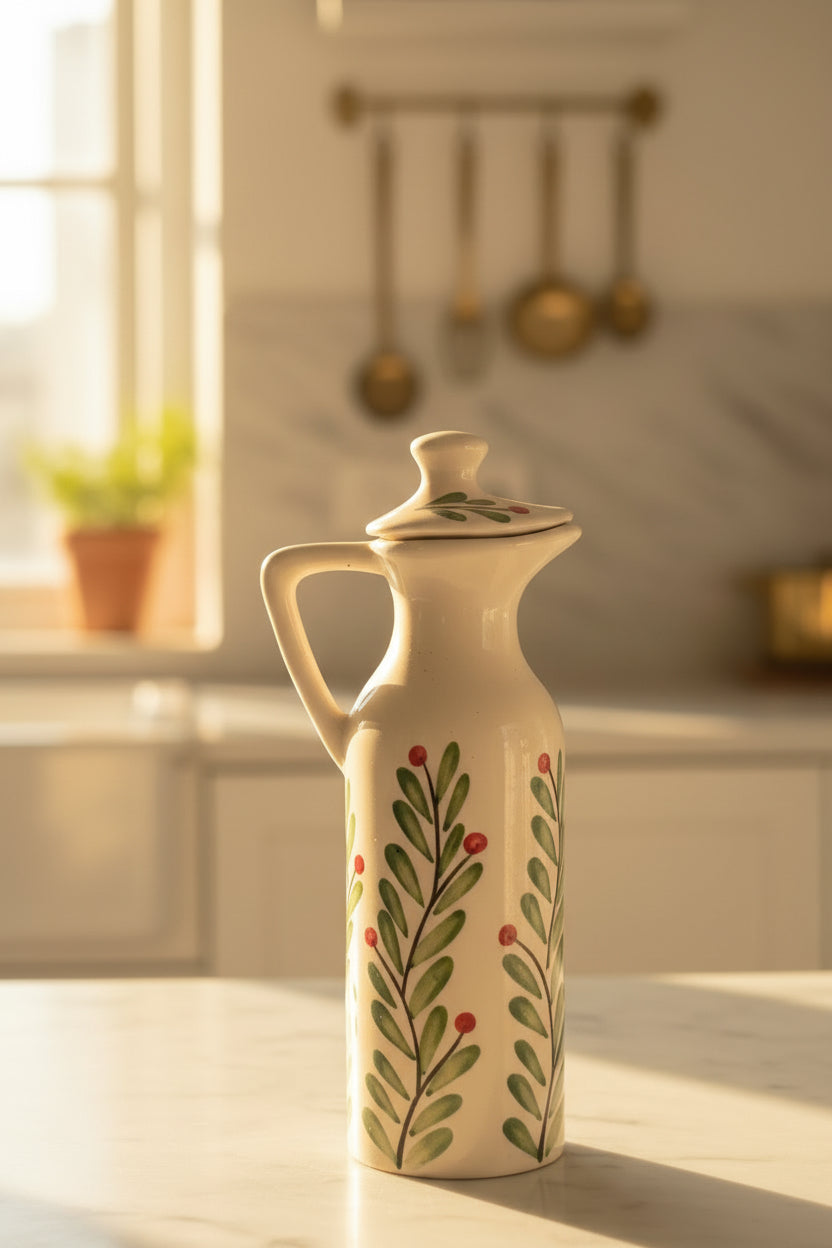 Handcrafted Ceramic Oil Dispenser – 350 mL