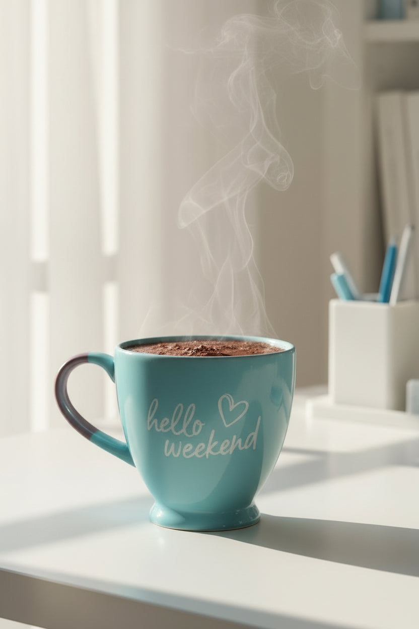 Hello Weekend mugs