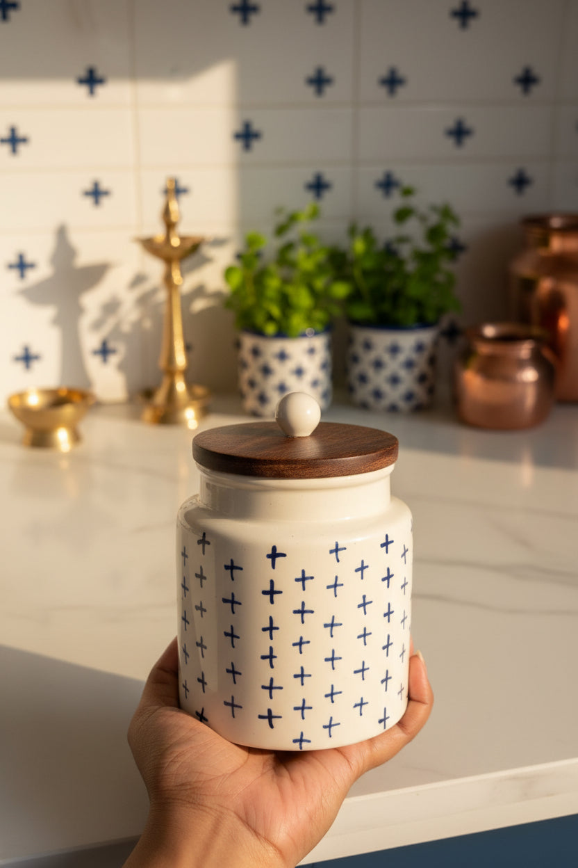 Handpainted Airtight jars 500 mL