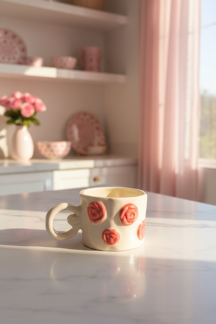 The "Enchanted Rose" Premium Sculpted Mug