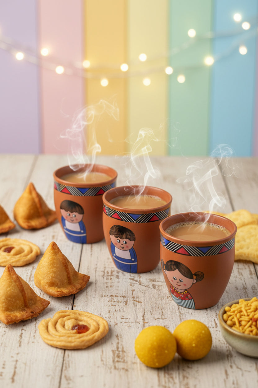 My Crockery Shop Giggle sip kulhad set of four