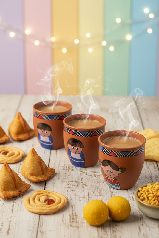 My Crockery Shop Giggle sip kulhad set of four
