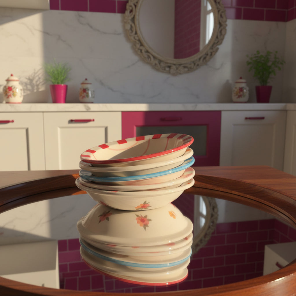 🍝 Collection Name: Pasta Party Ceramic Plates (Set of 1)