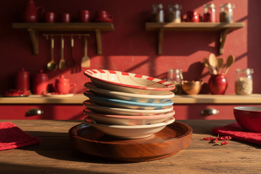 🍝 Collection Name: Pasta Party Ceramic Plates (Set of 1)