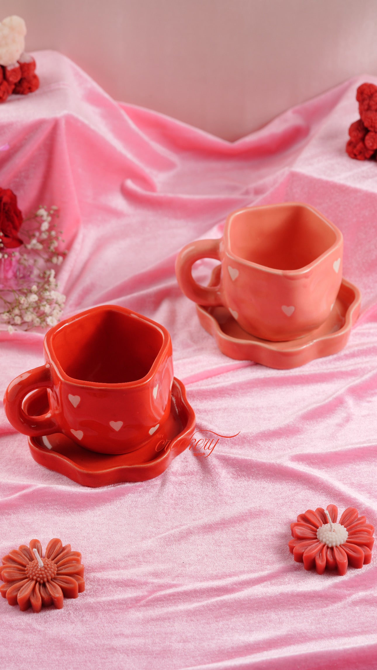 My Crockery shop sweetheart Red  cup and saucer