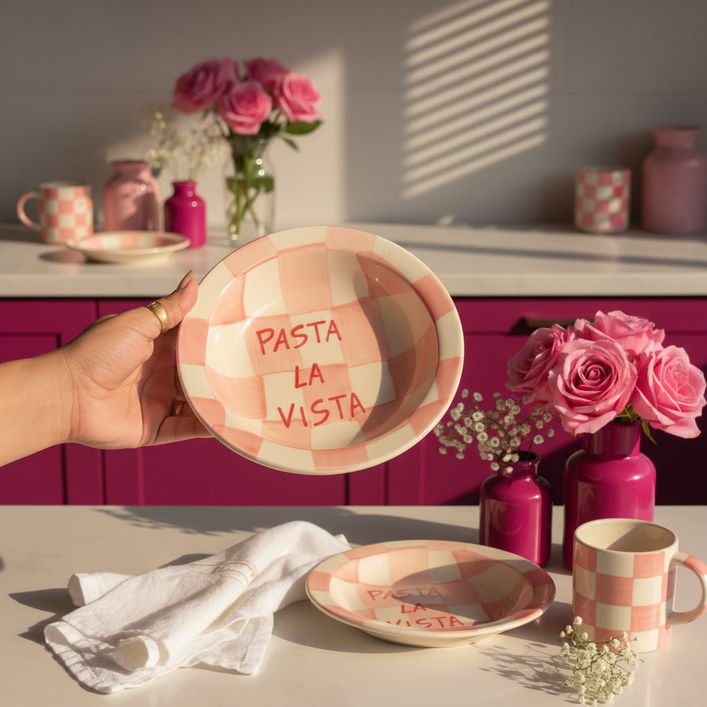 🍝 Collection Name: Pasta Party Ceramic Plates (Set of 1)