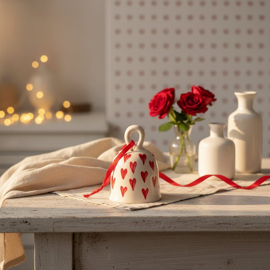 Handpainted Ceramic Hanging Bells (Set of 1)