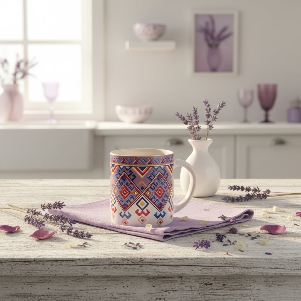 Heritage Carpet & Floral Mugs – 300 mL (Set of 1)