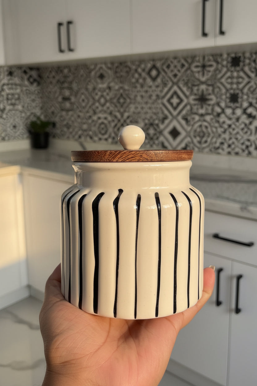 Handpainted Airtight jars 500 mL
