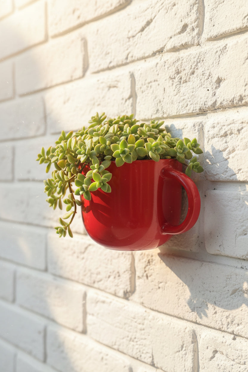 Half cup planter