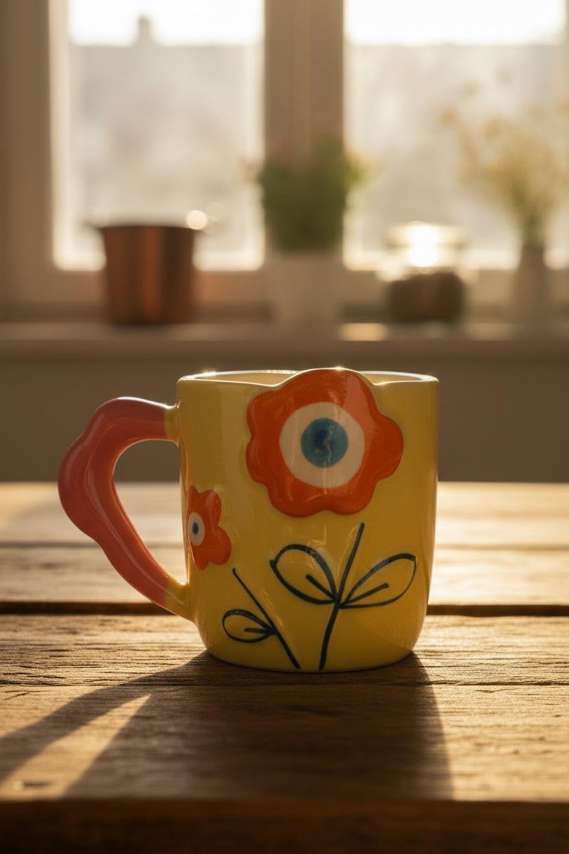 My Crockery shop Embossed floral mugs
