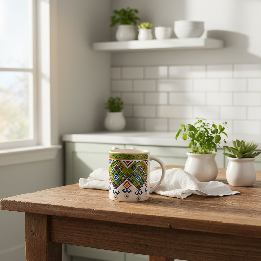 Heritage Carpet & Floral Mugs – 300 mL (Set of 1)
