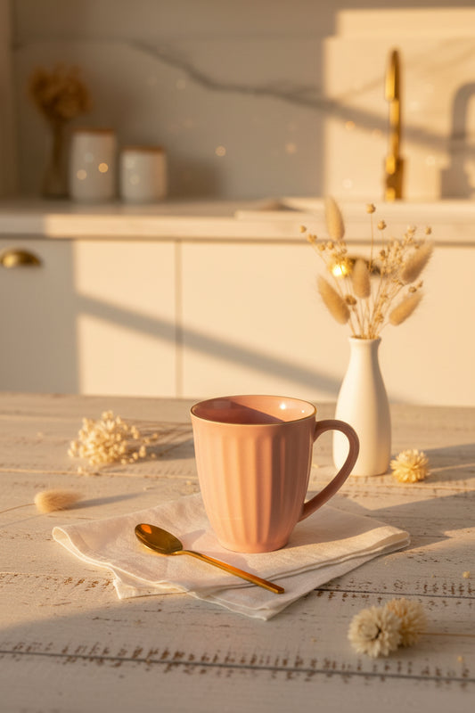 Blush & Olive Ceramic Mugs (Set of 1)