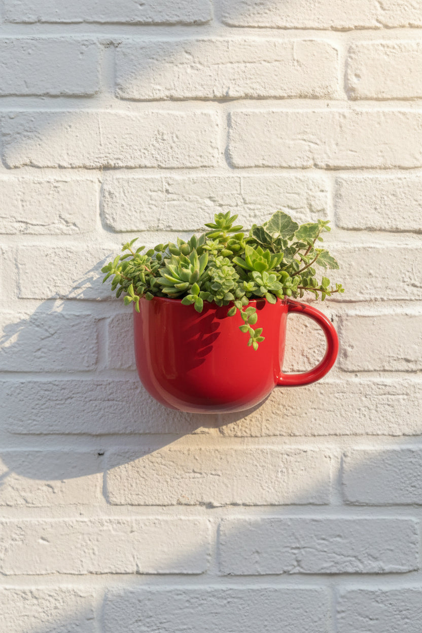 Half cup planter
