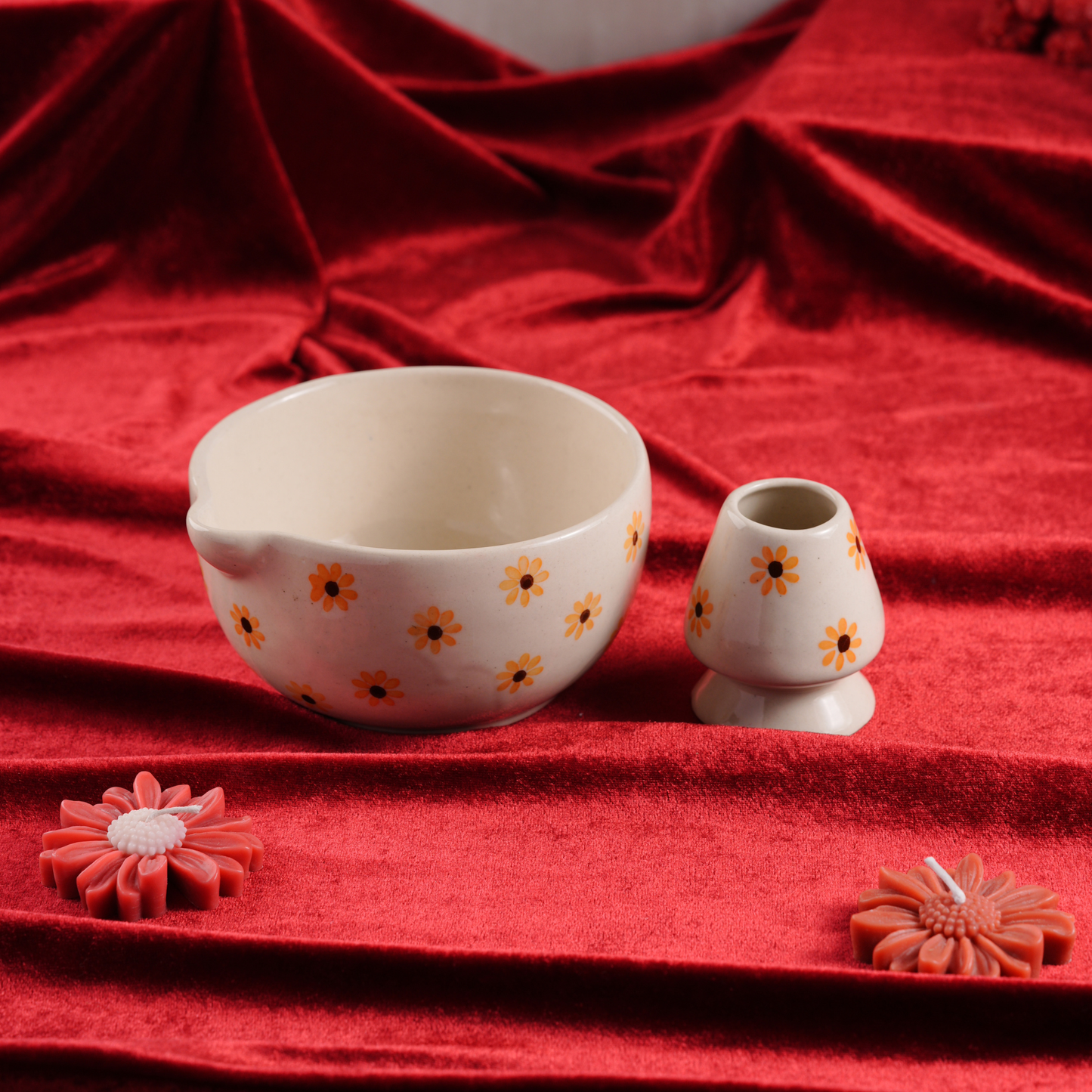 My Crockery Shop Everyday Ceramic Matcha Cup With Whisk Holder