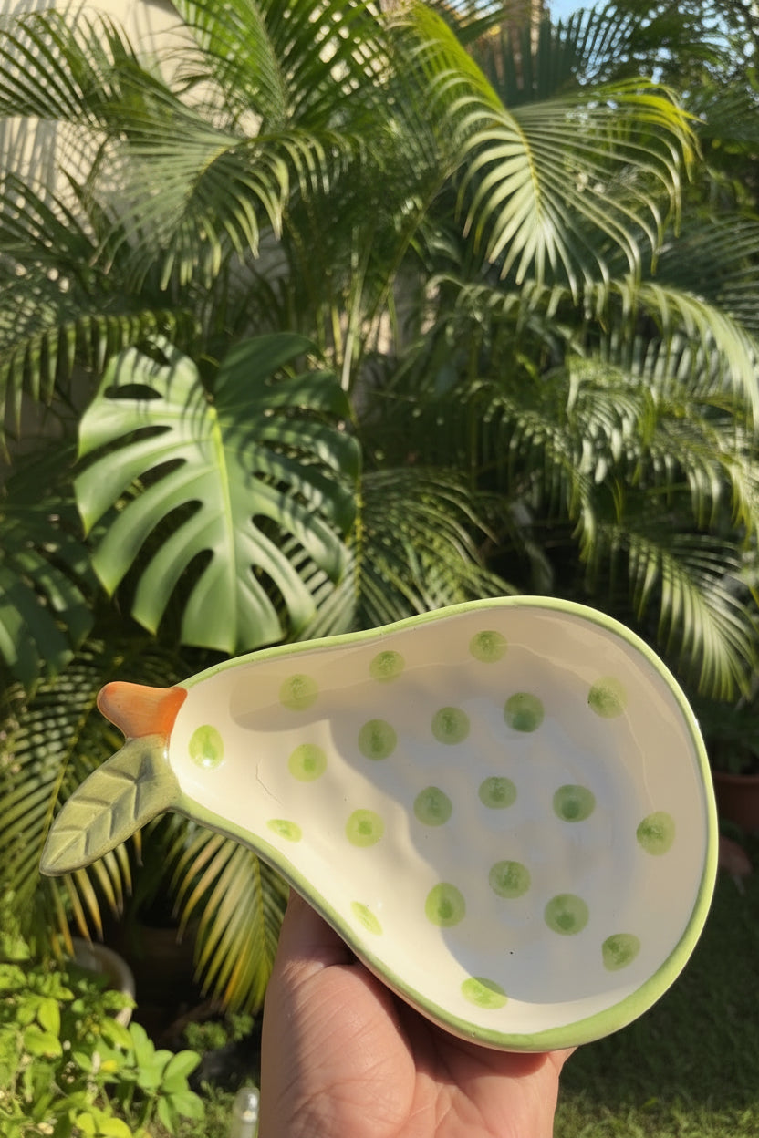 My Crockery Shop Orange and green polka bowl