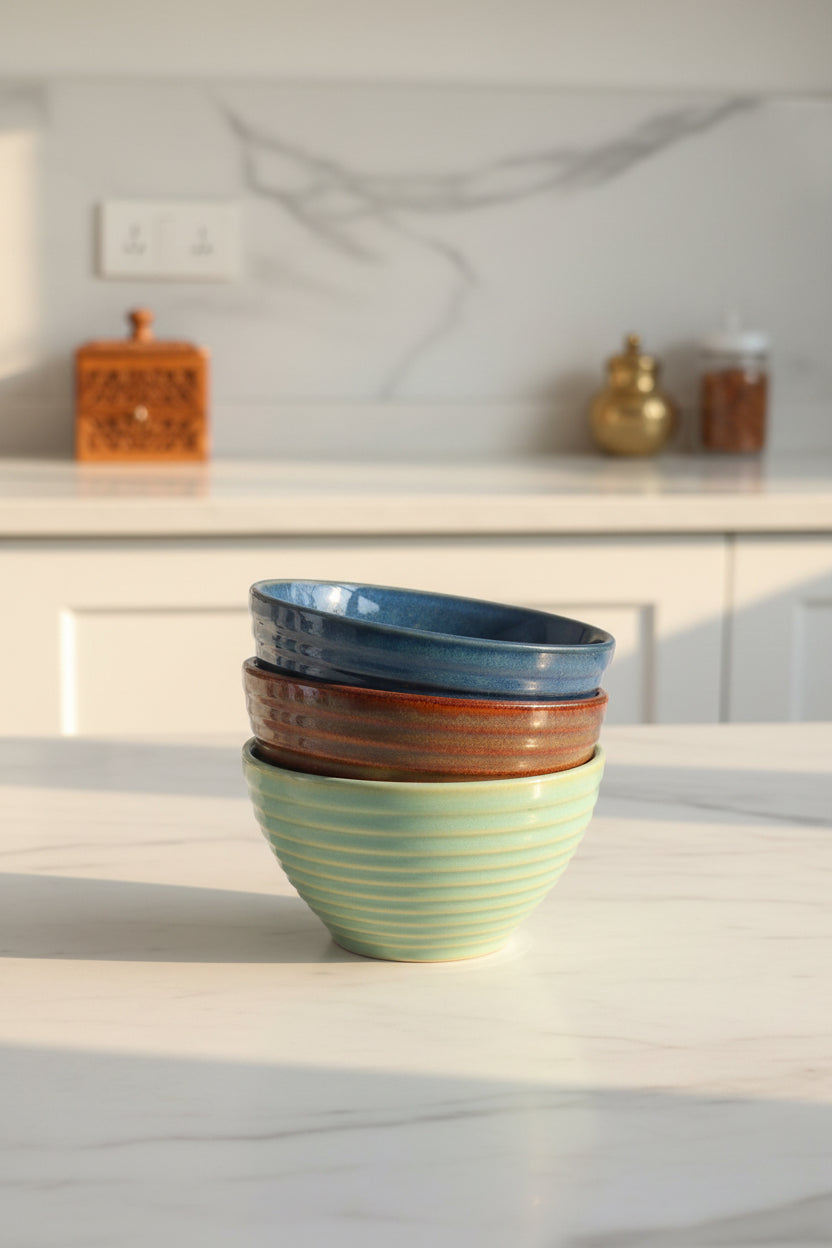 Studio stripe bowls