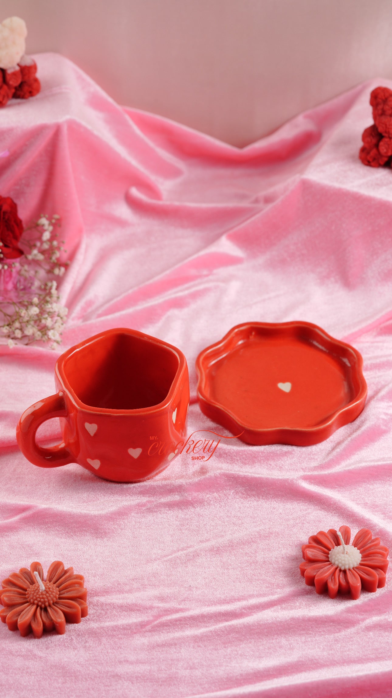 My Crockery shop sweetheart Red  cup and saucer