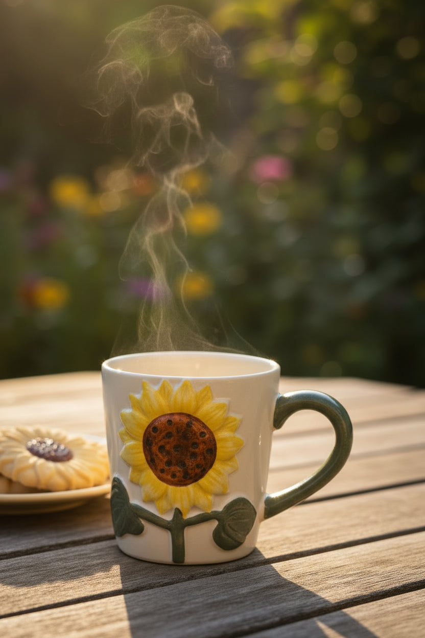 Sunflower bloom mug