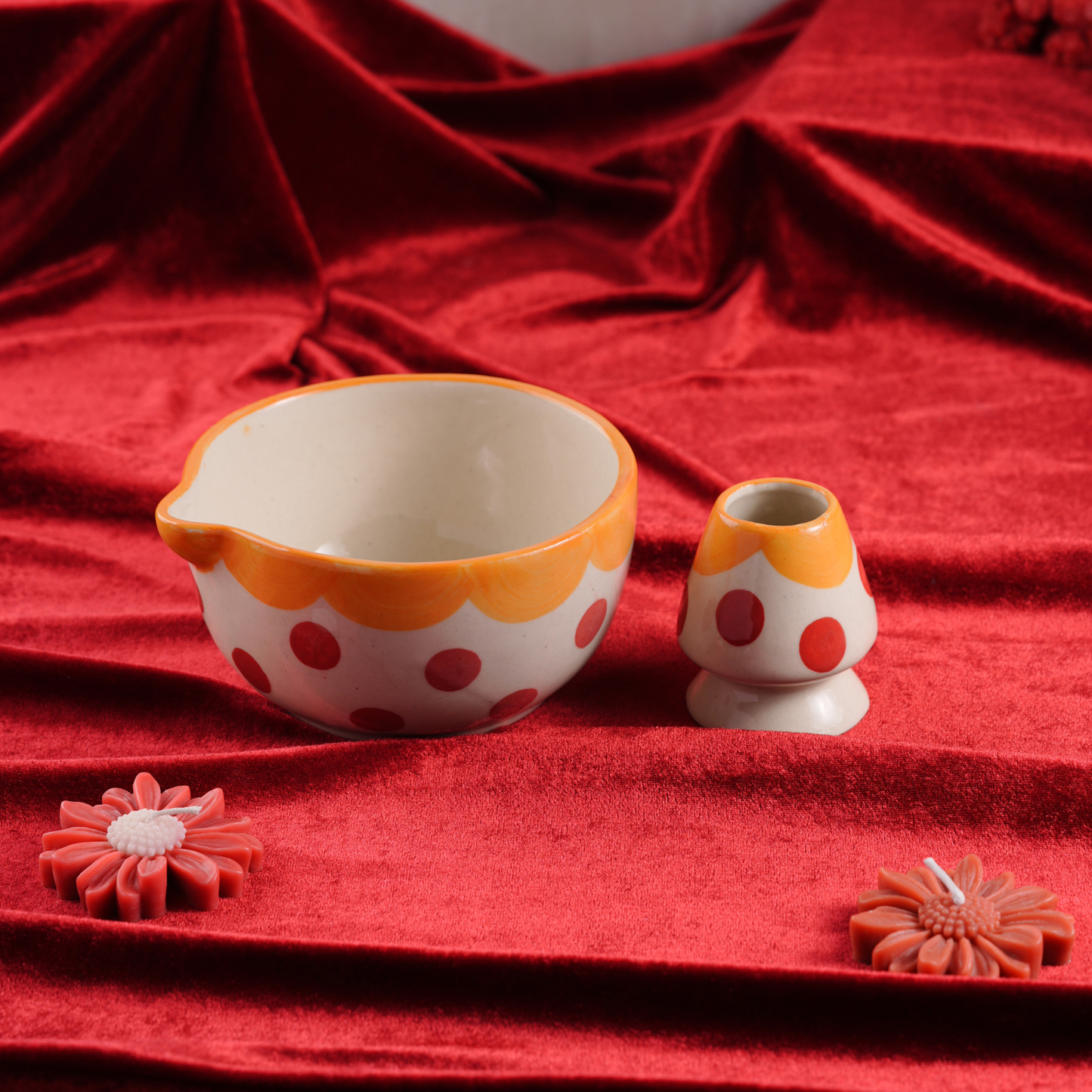 My Crockery Shop Everyday Ceramic Matcha Cup With Whisk Holder