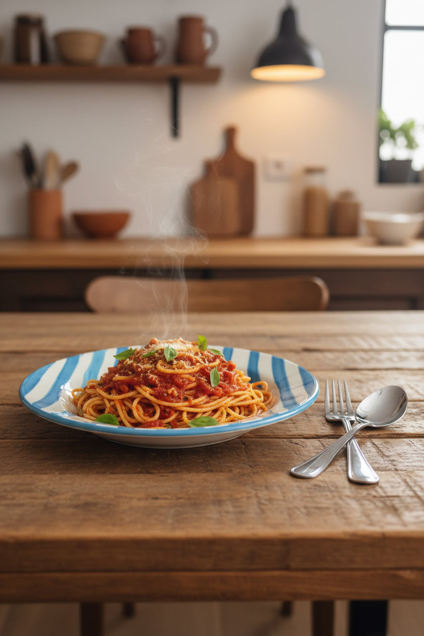 My Crockery Shop Stripe Pasta plates