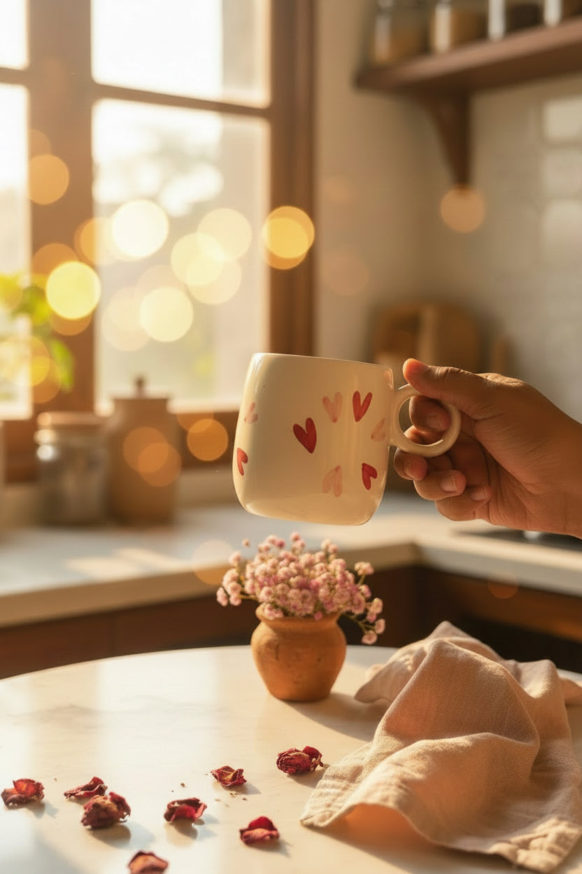 Sweet hearts ceramic mug