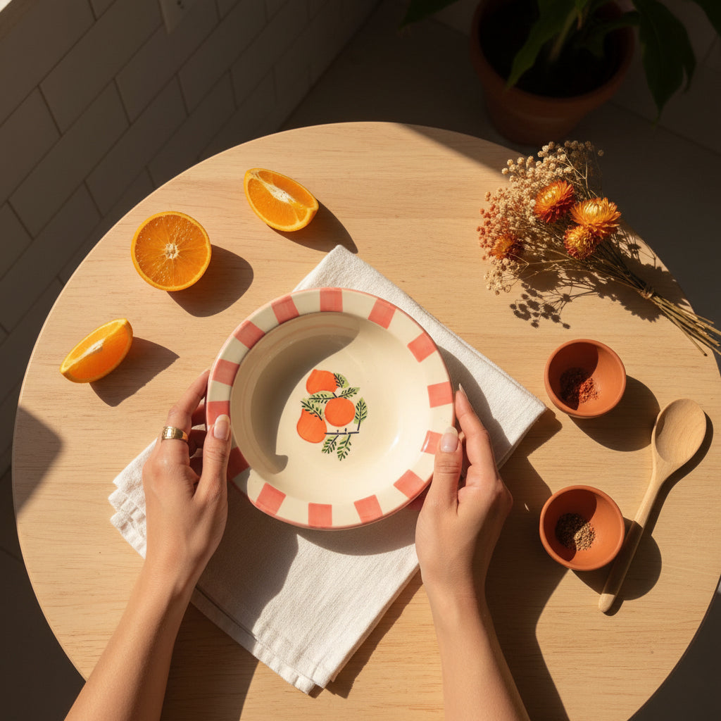 🍝 Collection Name: Pasta Party Ceramic Plates (Set of 1)