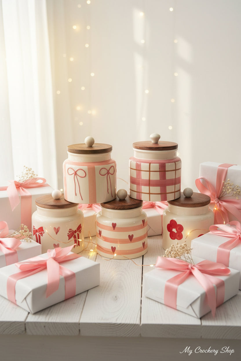 Handpainted Airtight jars 500 mL
