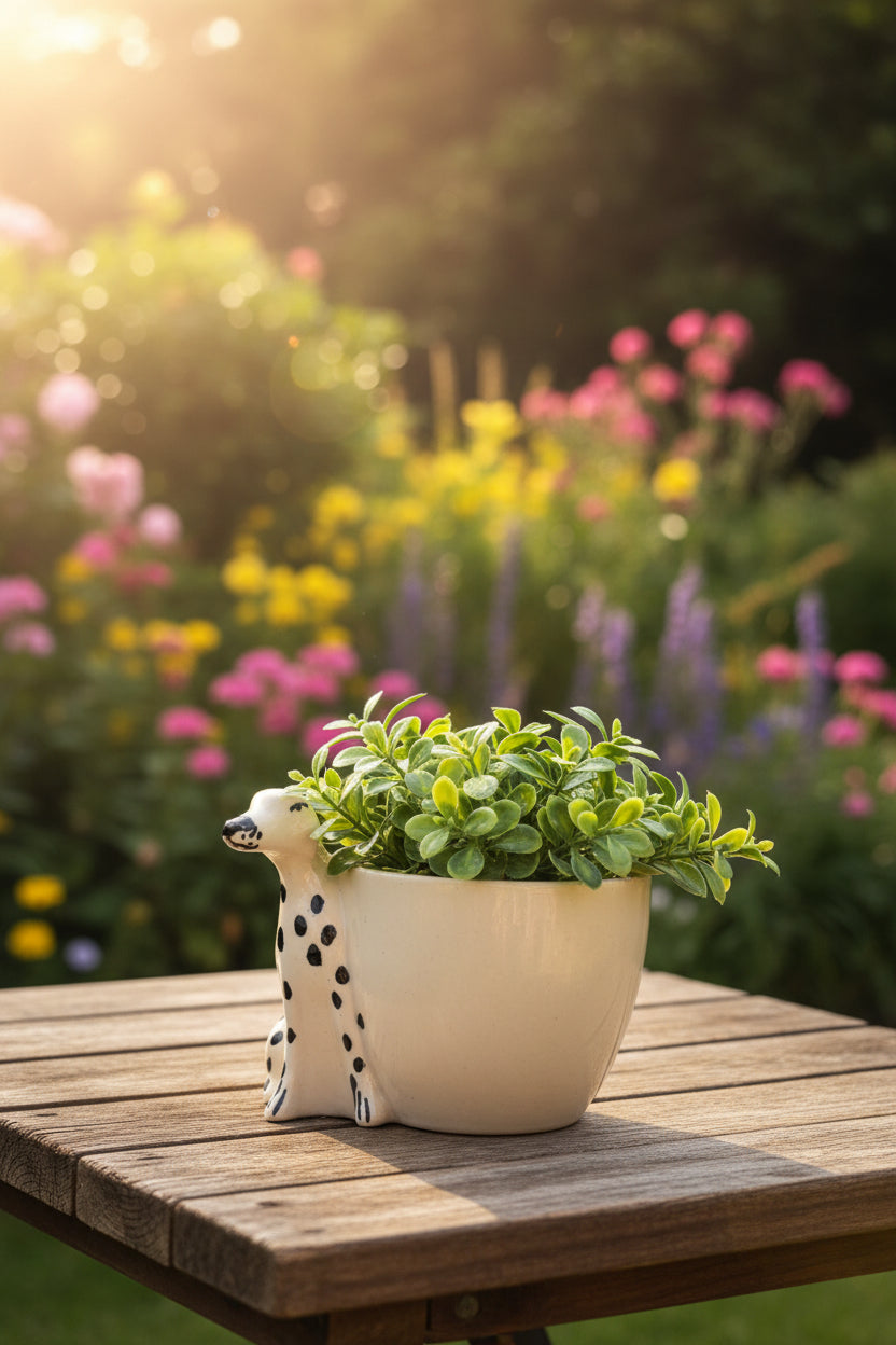 Polka Paws planter