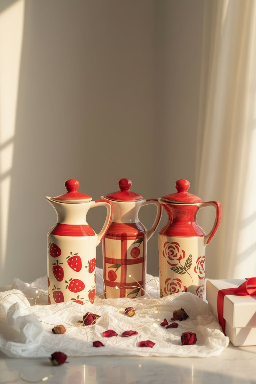 Handcrafted Ceramic Oil Dispenser – 500 mL
