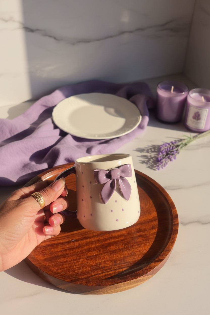 🎀 Bow Bloom Mugs ( Set of 1 )