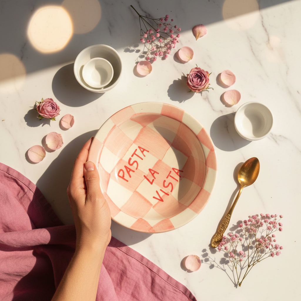 🍝 Collection Name: Pasta Party Ceramic Plates (Set of 1)