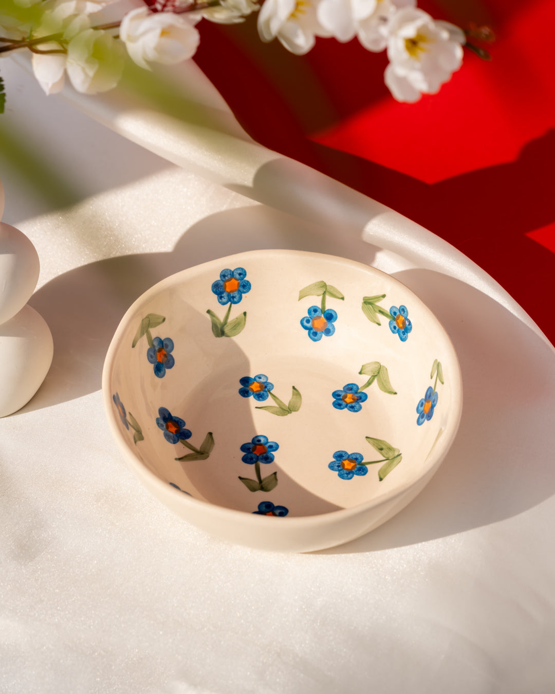 My Crockery Shop – Serving You Handmade Ceramic Bowls - Blue floral - Serveware