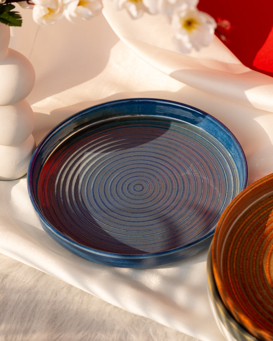 My Crockery Shop Spiral Glazed Ceramic Pasta Plate