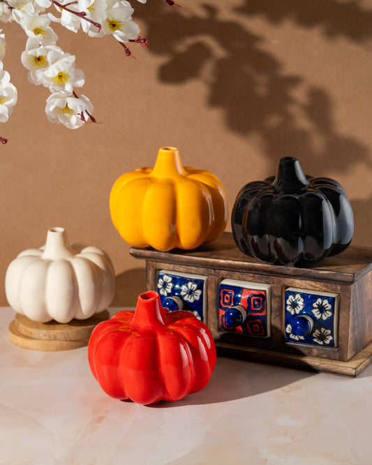 My Crockery Shop Handcrafted Ceramic Pumpkin Vase – Timeless Elegance