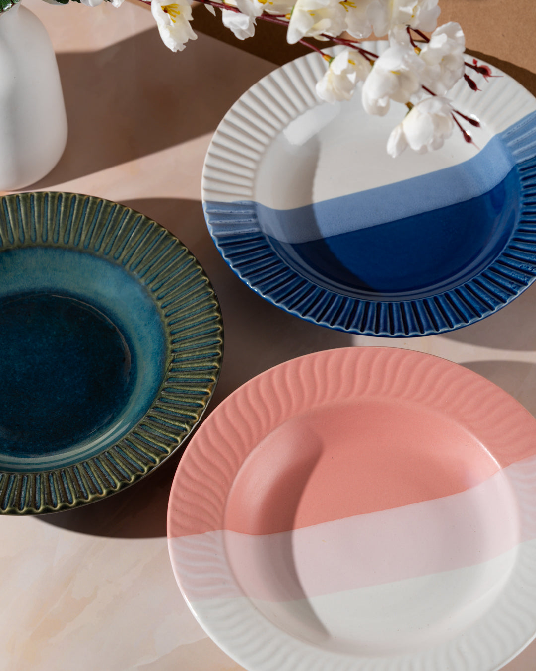 My Crockery Shop Triple Shade Ceramic Pasta Plate