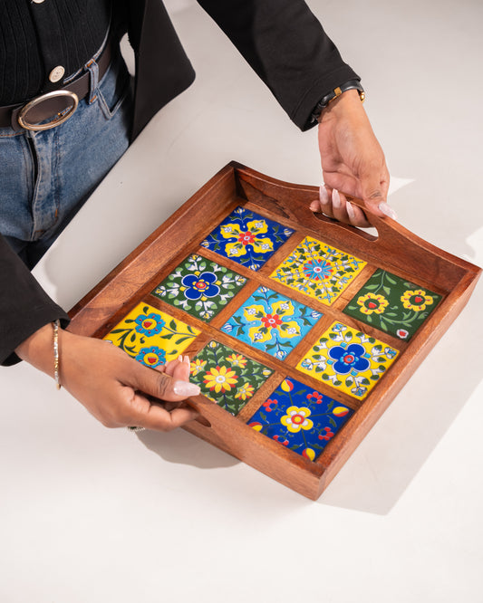 My Crockery Shop Heritage Wooden Serving Tray – Handcrafted Elegance