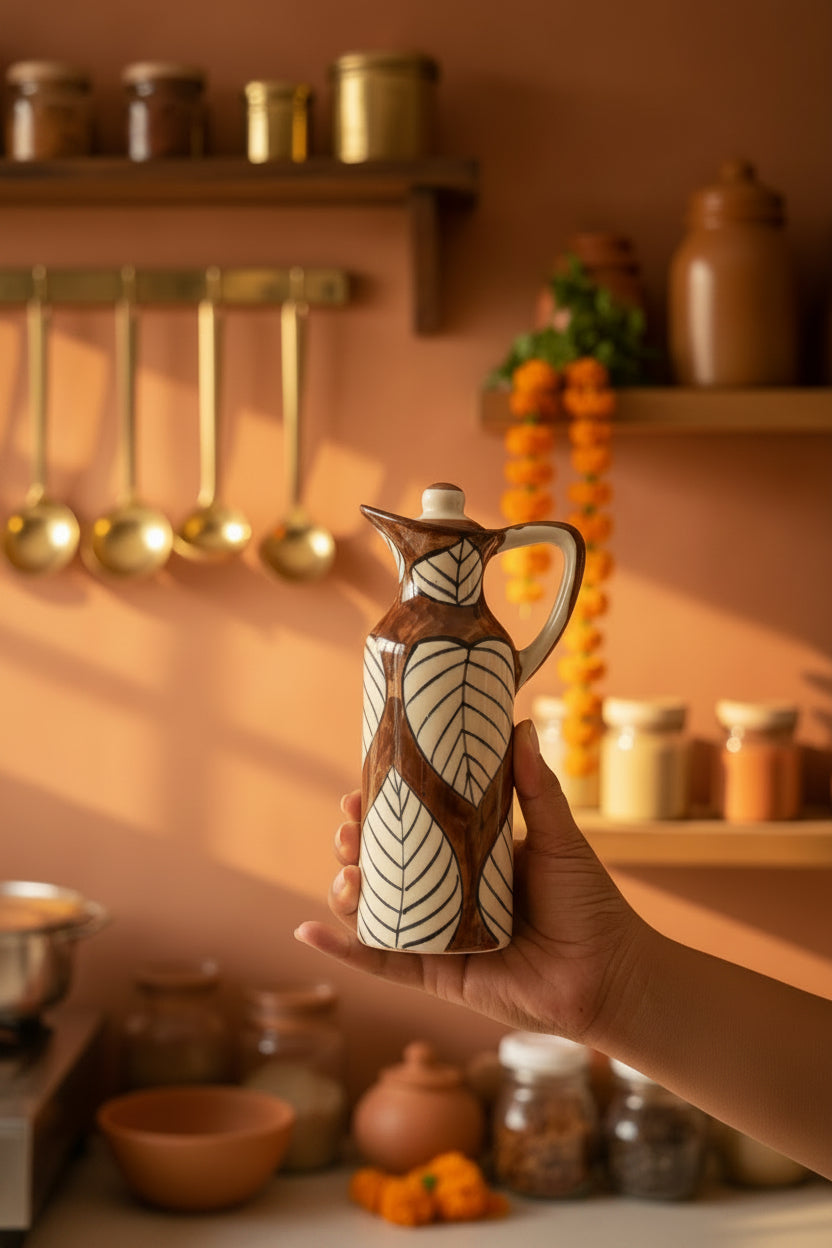 Handpainted oil dispenser 350 mL