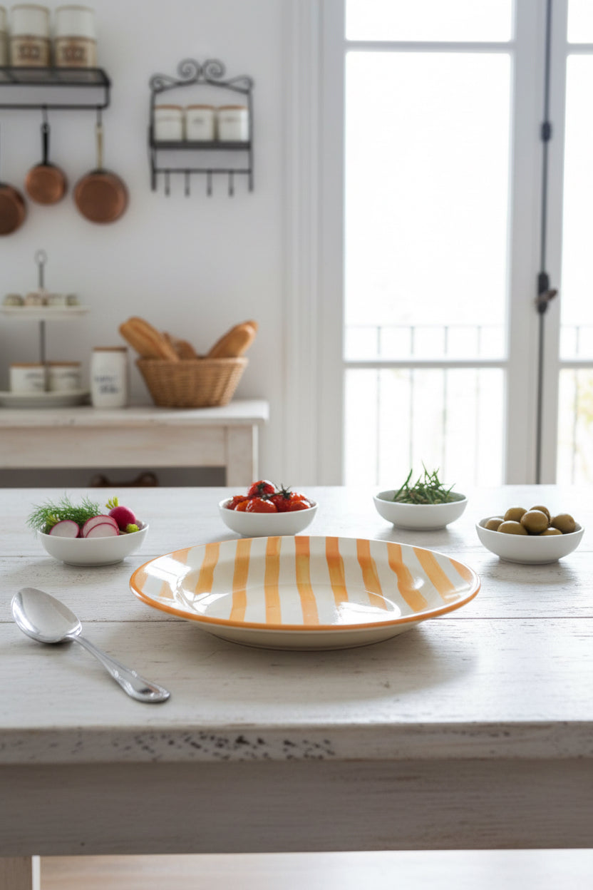 My Crockery Shop Stripe Pasta plates