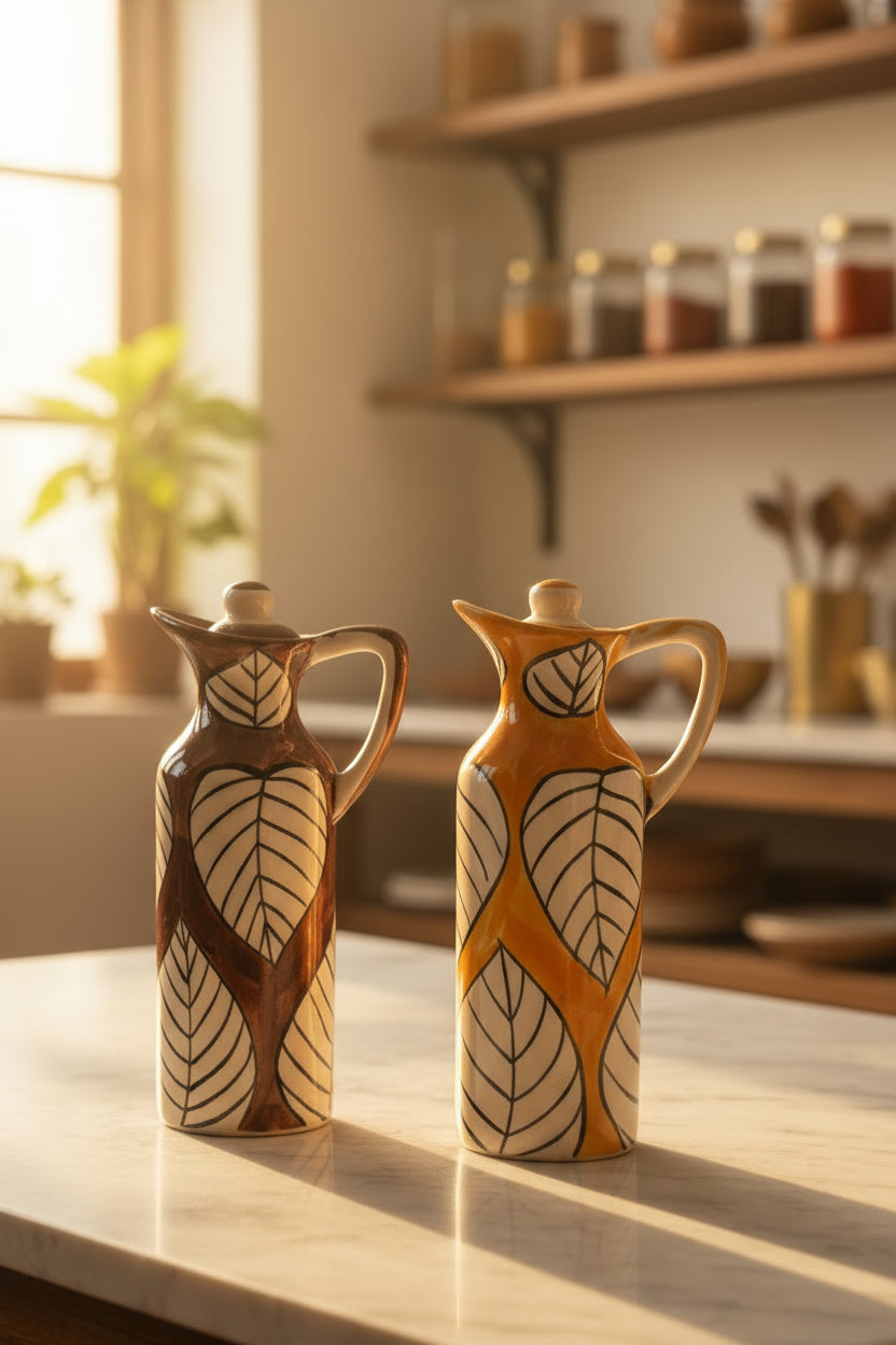 Handpainted oil dispenser 350 mL