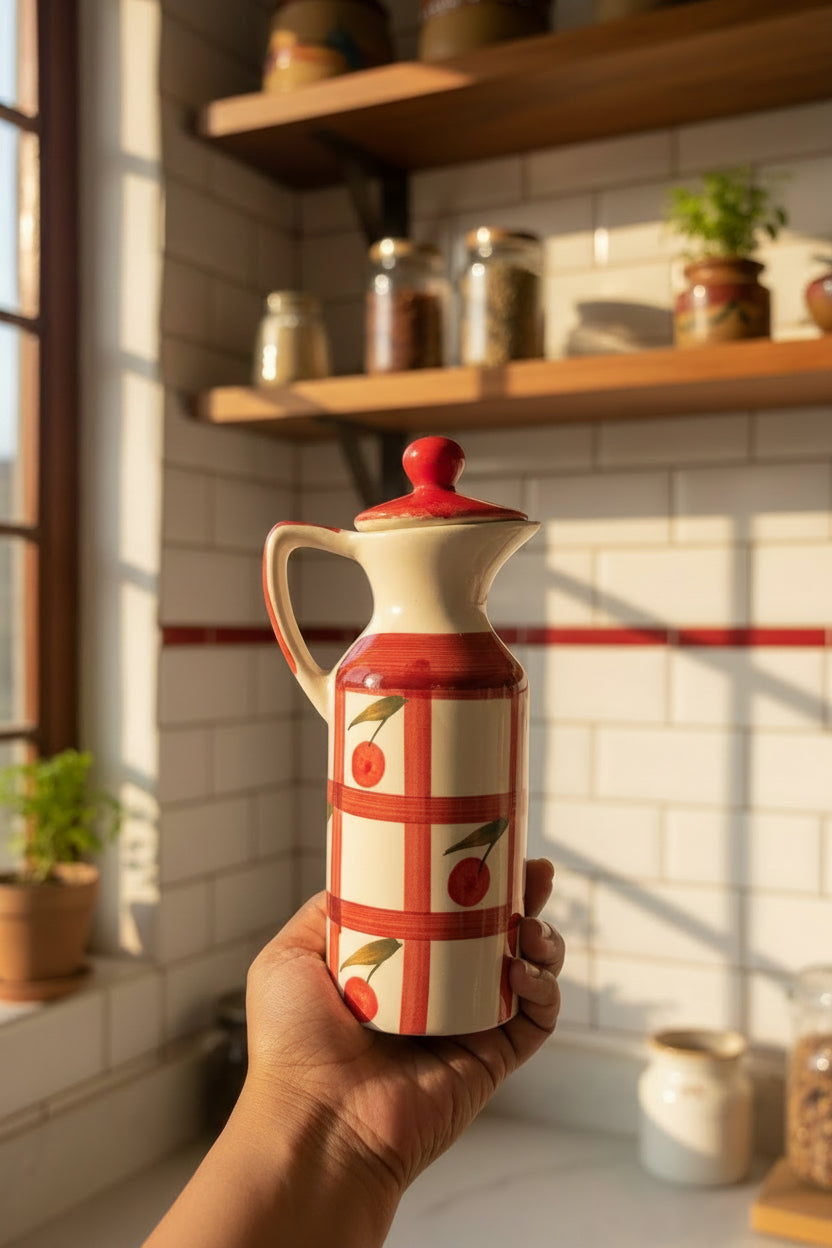 Handcrafted Ceramic Oil Dispenser – 500 mL
