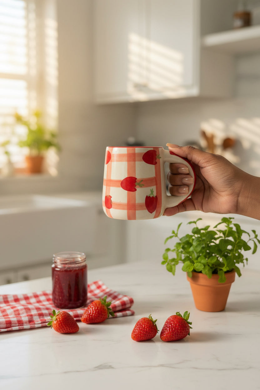 Strawberry and Blueberry mugs