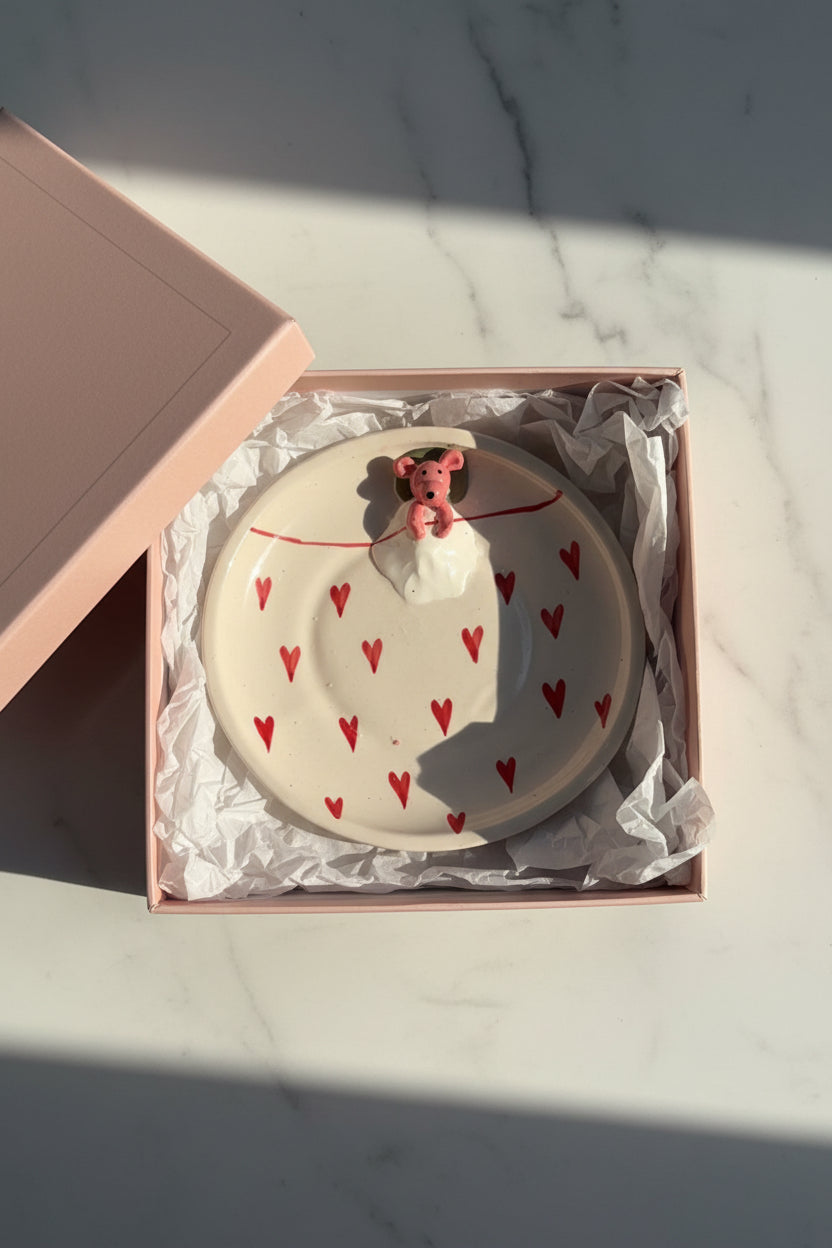 🌸 Love & Little Things Ceramic Plate Collection( Set of 1 )