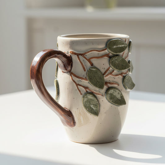 🍃 Nature’s Touch Ceramic Mug Collection