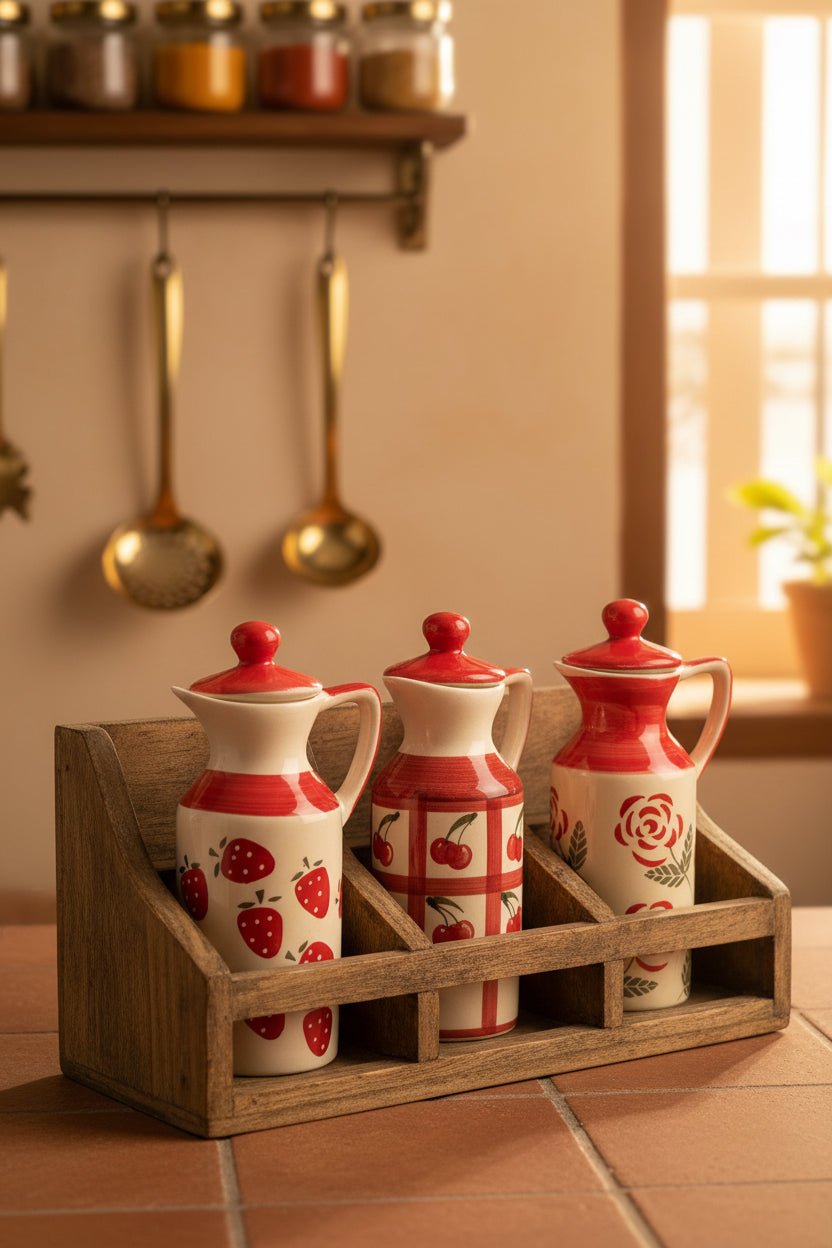 Handcrafted Ceramic Oil Dispenser – 500 mL