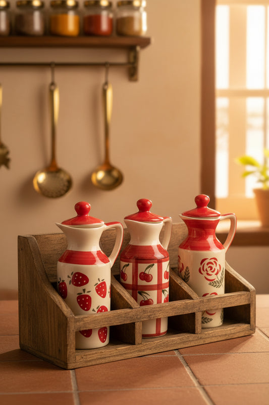 Handcrafted Ceramic Oil Dispenser – 500 mL