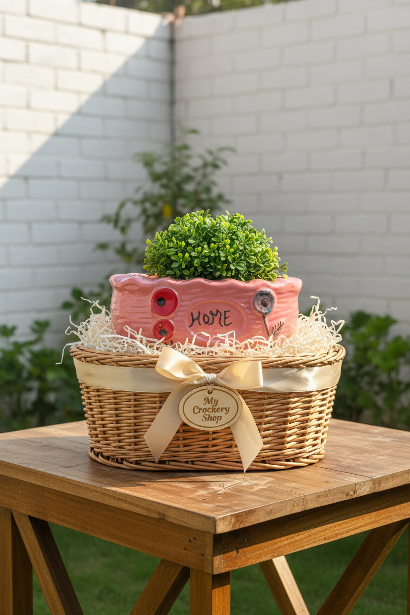 🏡 Home Bloom Wide Ceramic Planter