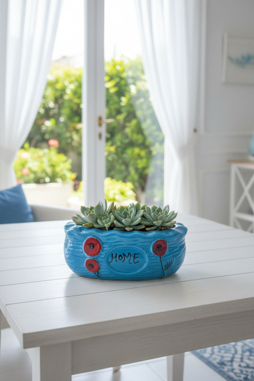 🏡 Home Bloom Wide Ceramic Planter