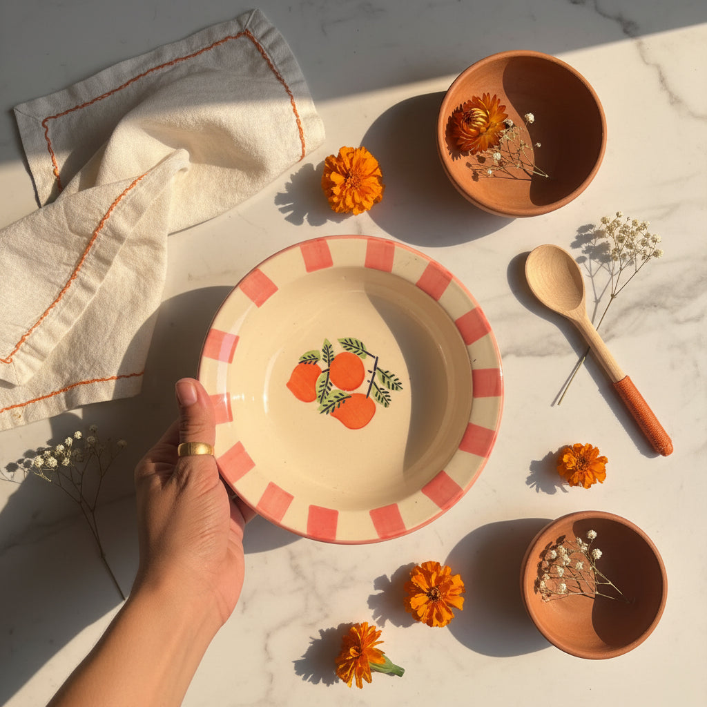 🍝 Collection Name: Pasta Party Ceramic Plates (Set of 1)
