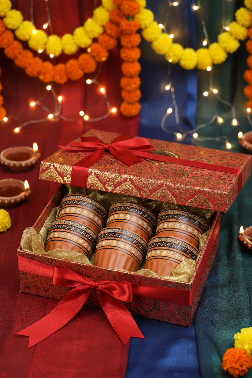 My Crockery Shop Classic cutting chai set of six glass